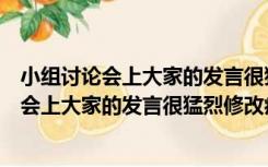 小组讨论会上大家的发言很猛烈修改病句怎么改（小组讨论会上大家的发言很猛烈修改病句）