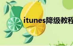 itunes降级教程（itunes降级）