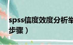 spss信度效度分析举例（spss信度效度分析步骤）