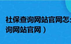 社保查询网站官网怎么查不了怎么办（社保查询网站官网）