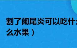 割了阑尾炎可以吃什么水果（阑尾炎可以吃什么水果）