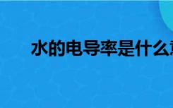 水的电导率是什么意思（水的电导率）