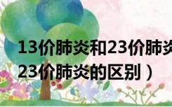 13价肺炎和23价肺炎的区别图（13价肺炎和23价肺炎的区别）