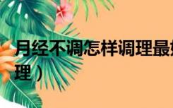 月经不调怎样调理最好有效（月经不调怎样调理）