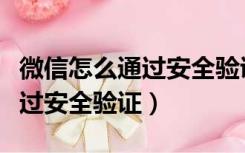 微信怎么通过安全验证找回密码（微信怎么通过安全验证）