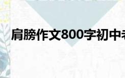 肩膀作文800字初中老师（肩膀作文老师）