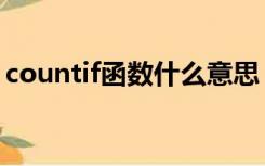 countif函数什么意思（countif函数的意思）