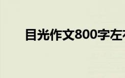 目光作文800字左右（目光作文800）