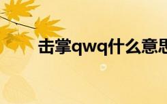 击掌qwq什么意思（qaq什么意思）