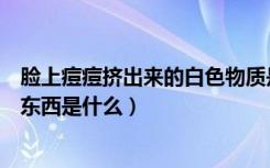 脸上痘痘挤出来的白色物质是什么（痘痘里面挤出来的白色东西是什么）