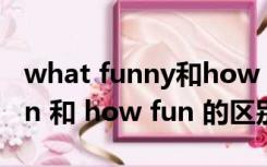 what funny和how funny的区别（what fun 和 how fun 的区别）