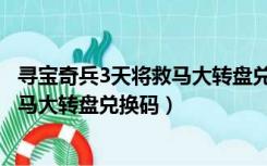 寻宝奇兵3天将救马大转盘兑换码是多少（寻宝奇兵3天将救马大转盘兑换码）