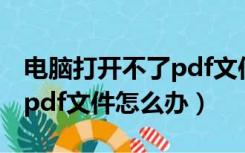 电脑打开不了pdf文件怎么办（电脑不能打开pdf文件怎么办）