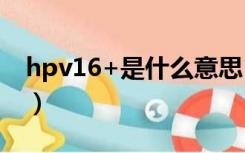 hpv16+是什么意思（hpv16 18是什么意思）