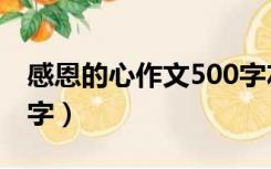 感恩的心作文500字左右（感恩的心作文500字）