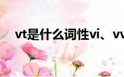 vt是什么词性vi、vv（vi vt是什么意思）