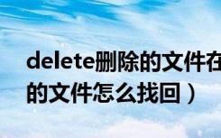 delete删除的文件在回收站吗（delete删除的文件怎么找回）