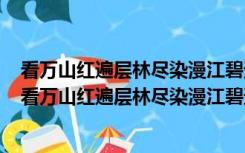 看万山红遍层林尽染漫江碧透百舸争流鹰击长空鱼翔潜底（看万山红遍层林尽染漫江碧透百舸争流）