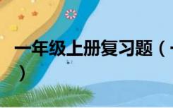 一年级上册复习题（一年级上册期末复习计划）