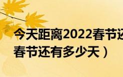 今天距离2022春节还有多少天了（今天距离春节还有多少天）