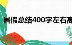 暑假总结400字左右高中（暑假总结400字）