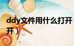 ddy文件用什么打开（ddb文件用什么软件打开）