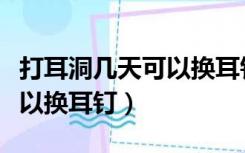 打耳洞几天可以换耳钉怎么换（打耳洞几天可以换耳钉）