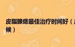 皮脂腺痣最佳治疗时间好（皮脂腺痣最佳治疗时间是什么时候）