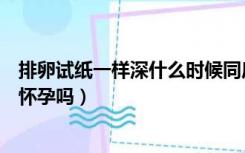 排卵试纸一样深什么时候同房会怀孕（排卵试纸阴性同房会怀孕吗）