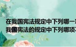 在我国宪法规定中下列哪一项不属于公民的诉愿权内容（在我国宪法的规定中下列哪项不属于公民的诉愿权内容）