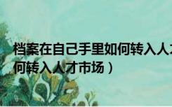 档案在自己手里如何转入人才市场工作（档案在自己手里如何转入人才市场）