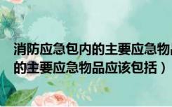 消防应急包内的主要应急物品应该包括哪些（消防应急包内的主要应急物品应该包括）