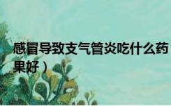 感冒导致支气管炎吃什么药（感冒引起支气管炎吃什么药效果好）