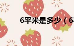 6平米是多少（6平米等于多少米）