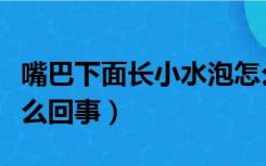 嘴巴下面长小水泡怎么回事（嘴巴长水泡是怎么回事）