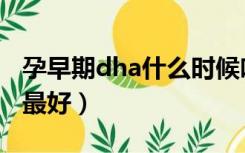 孕早期dha什么时候吃最好（dha什么时候吃最好）