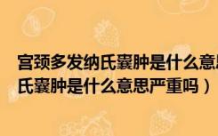 宫颈多发纳氏囊肿是什么意思严重吗怎么治疗（宫颈多发纳氏囊肿是什么意思严重吗）