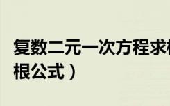 复数二元一次方程求根公式（二元一次方程求根公式）