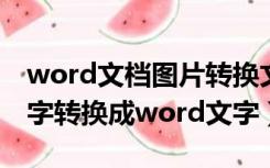 word文档图片转换文字（如何把图片上的文字转换成word文字）