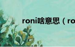 roni啥意思（ronin是什么意思）