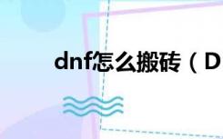 dnf怎么搬砖（DNf怎么才能摆摊）