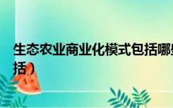 生态农业商业化模式包括哪些内容（生态农业商业化模式包括）