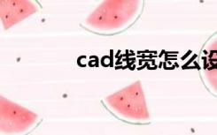 cad线宽怎么设置（cad线宽）