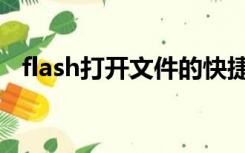 flash打开文件的快捷键（flash打开方式）