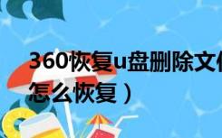 360恢复u盘删除文件（u盘里的文件删除了怎么恢复）