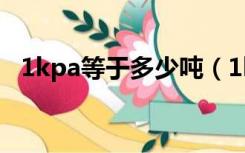 1kpa等于多少吨（1kpa等于多少公斤力）