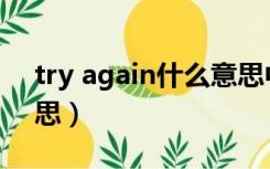 try again什么意思中文（try again什么意思）