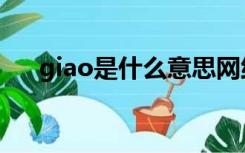 giao是什么意思网络（giao是啥意思）