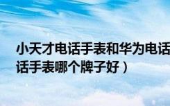 小天才电话手表和华为电话手表哪个好?（小天才和华为电话手表哪个牌子好）