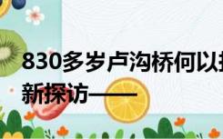 830多岁卢沟桥何以扛住140年罕见暴雨？最新探访——